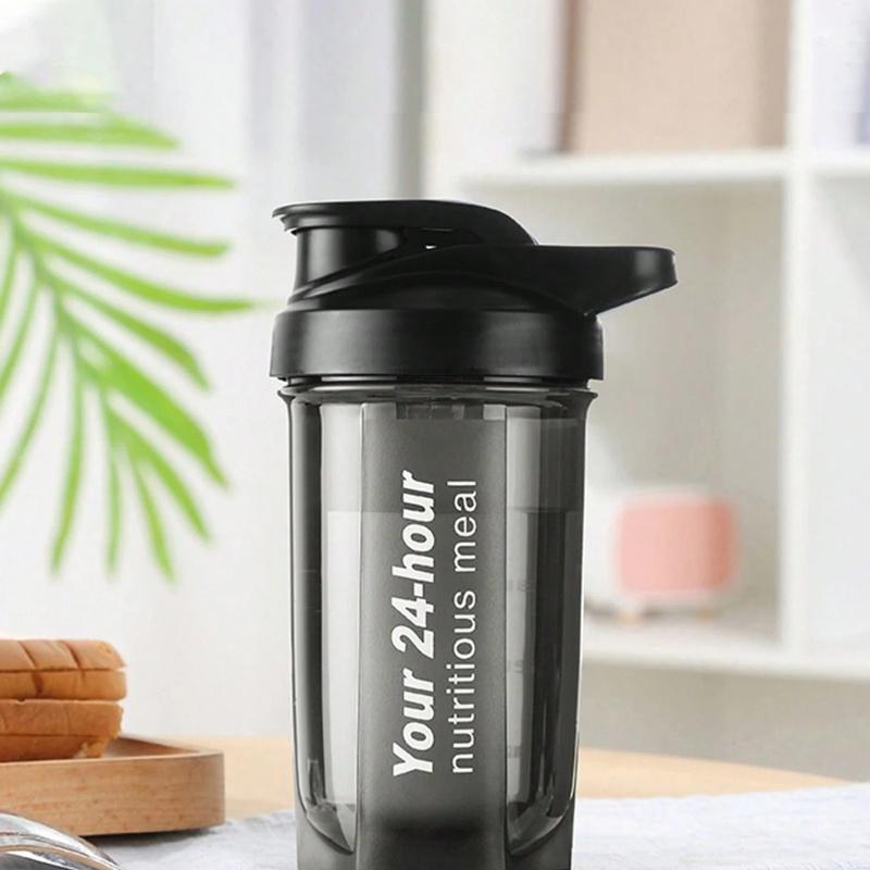1pc, Plastic Sports Fitness Shaker Cup, Portater Bottle, Coffee Cuuitable for Kitchen, Restaurant, Fitness, Camping, Work and School