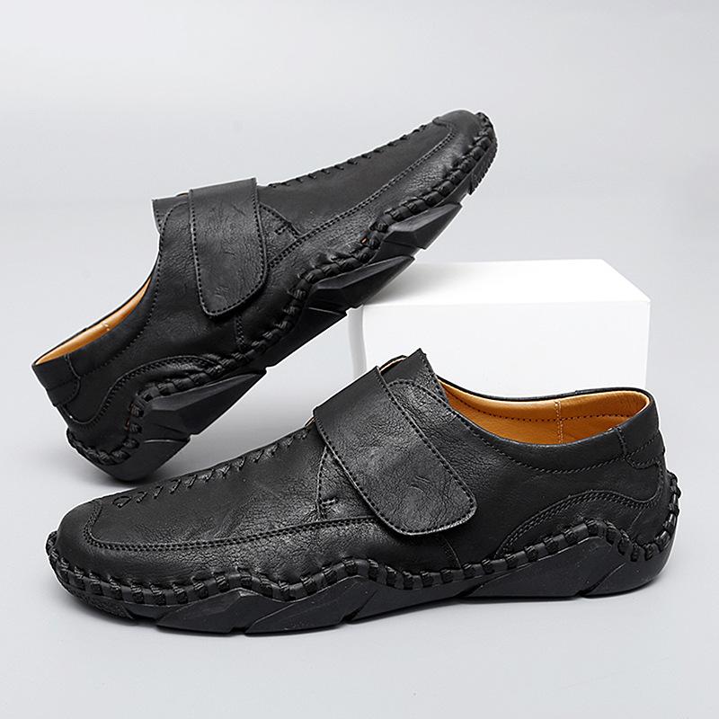 

Туфли-бини ручной работы из овечьей кожи, мужские, весна-осень 2024 года, мягкая подошва, мягкая лицевая часть, кожа осьминог, ленивые туфли для вождения 38