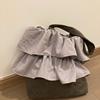 Single-shoulder Bag Ruffled Leaf Edge Flower Bud Bag Cute Style Large-capacity Tote Bag