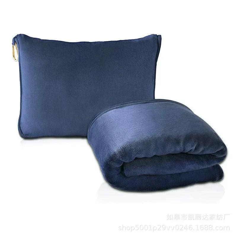 2-in-1 Multi-Functional Travel Airplane Storage Flannel Blanket