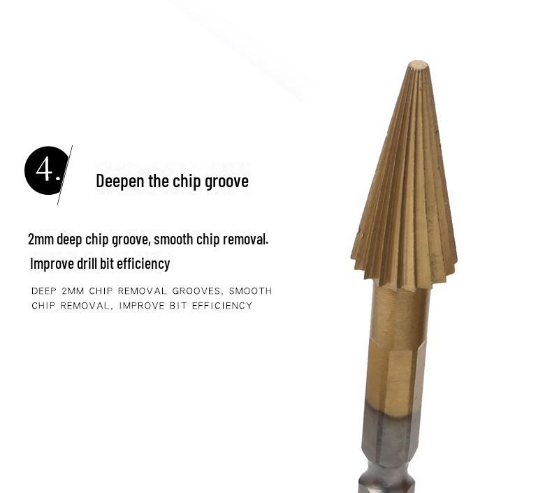 Hexagonal 5-Piece High-Speed Steel Woodworking Rotary File Set, 6.35mm Handle