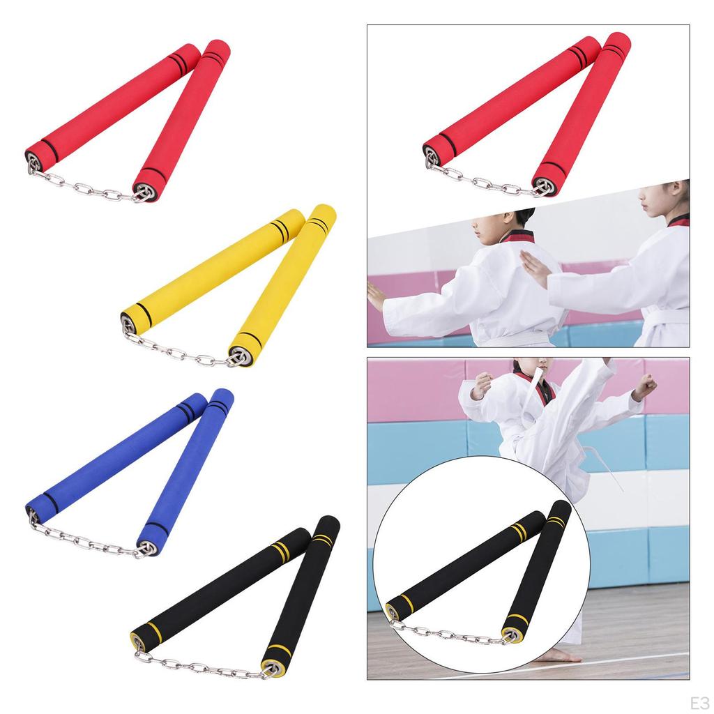 Pěnové tréninkové nunchaku Hračky Měkký nástroj pro děti Dospělé Profesionály Kung Fu Červené