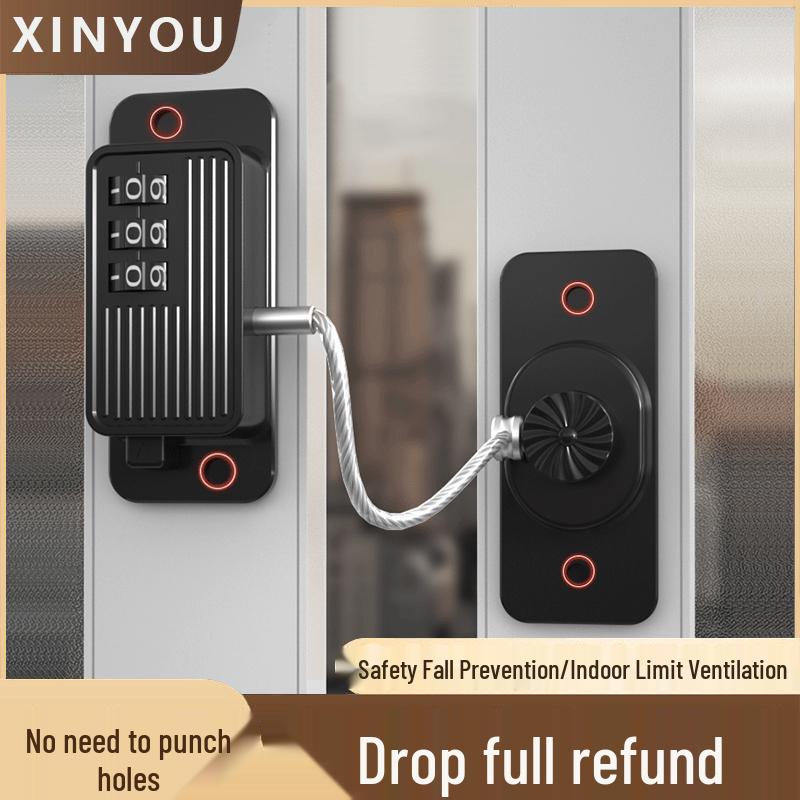 Child Safety Lock for Windows, Doors, Cabinets, and Refrigerators