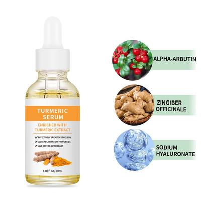 Serum do Twarzy z Kurkumą 30ml dla Promiennej Skóry | Redukuje Przebarwienia, Trądzik i Plamy Pigmentacyjne | Rozjaśniające i Regenerujące Serum dla Mężczyzn i Kobiet