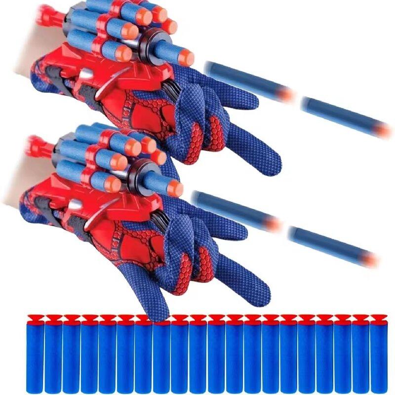 Children's wrist toy five hole wristband hero launcher soft spring suction cup spinning spray