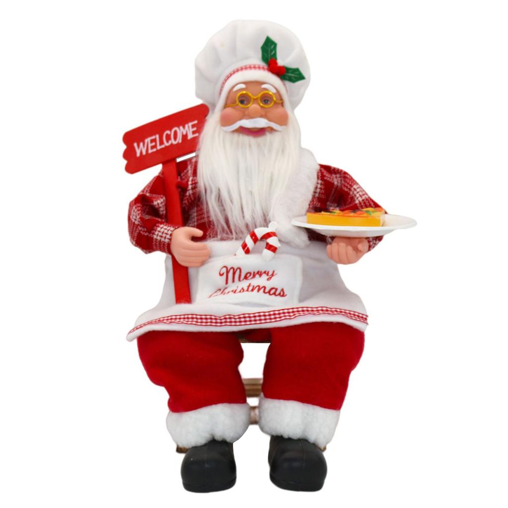 50cm Sitting Santa Clauses Decoration Fashionable Vivid Christmas Handiworks Artwaresfor Office Home Decoration