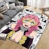 Demon Slayer Character Close up Square Area Rug, Non-Slip Floor Mat for Living Room, Perfect Gift for Fans