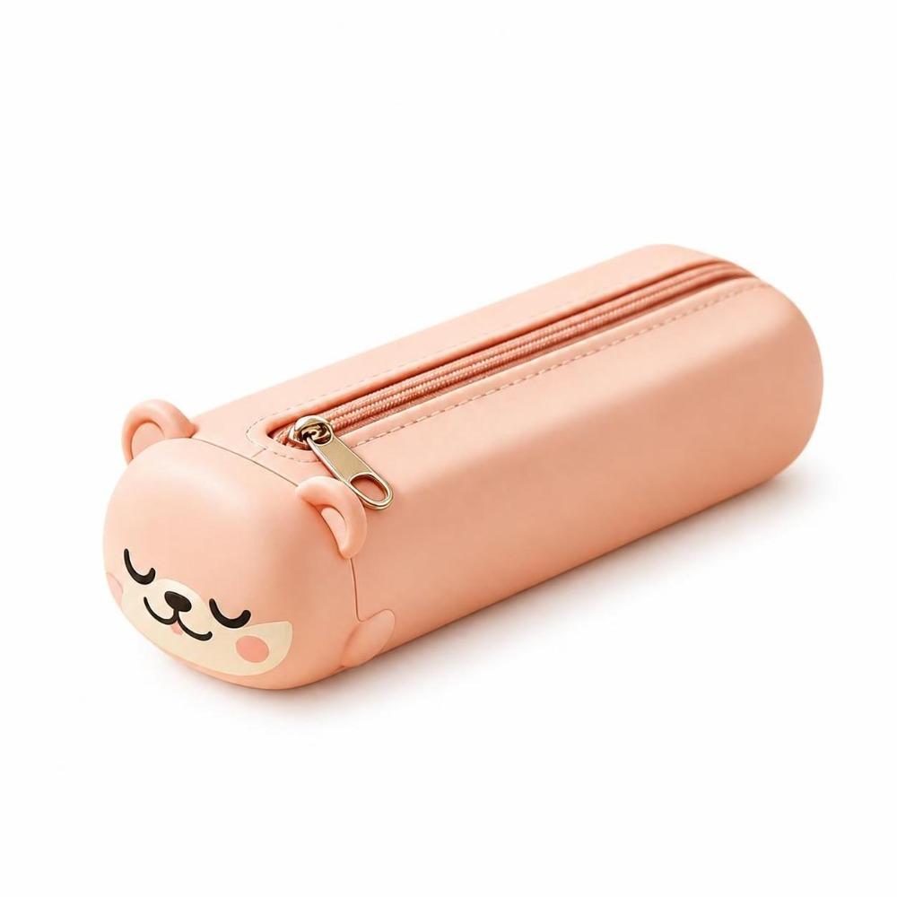 Large-capacity Bear Pencil Case Zippered Kids Stationery Bag NEW Pencil Pouch School Students