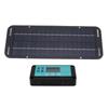 20W Solar Panel Black Solar Cell with Waterproof MPPT Controller for RV Home Vehicle Travel Camping