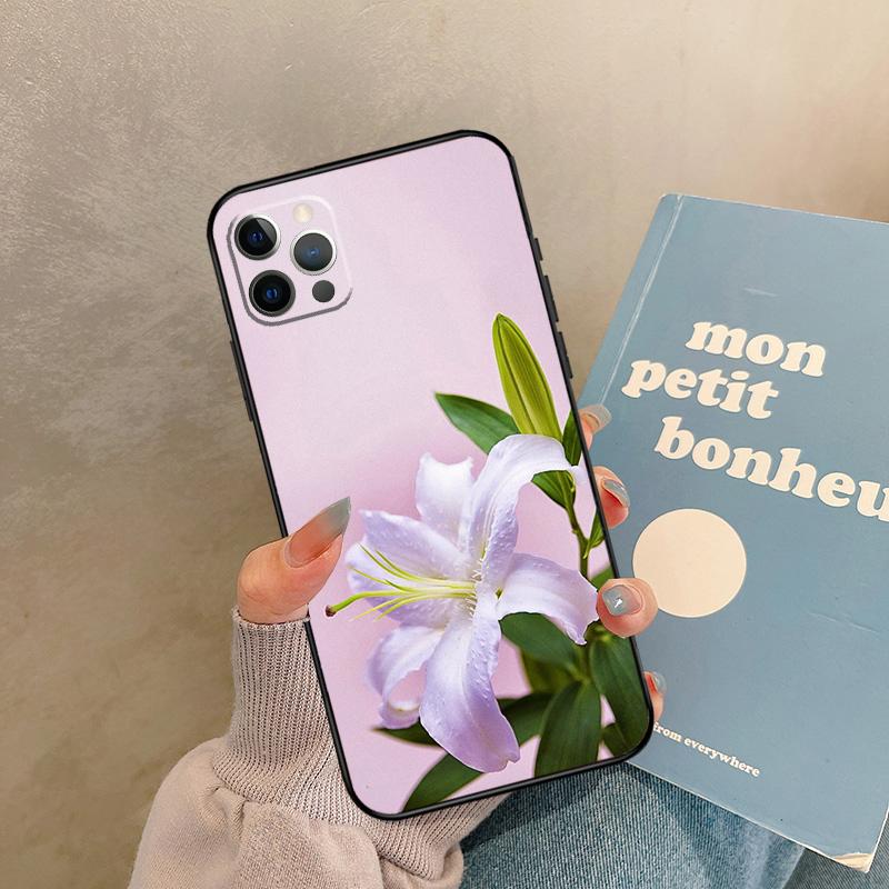 Lily Flowers Case For iPhone 17 Air 13 16 15 11 12 14 Pro Max 13 mini XR 15 16 Plus 16e Back Cover Shell