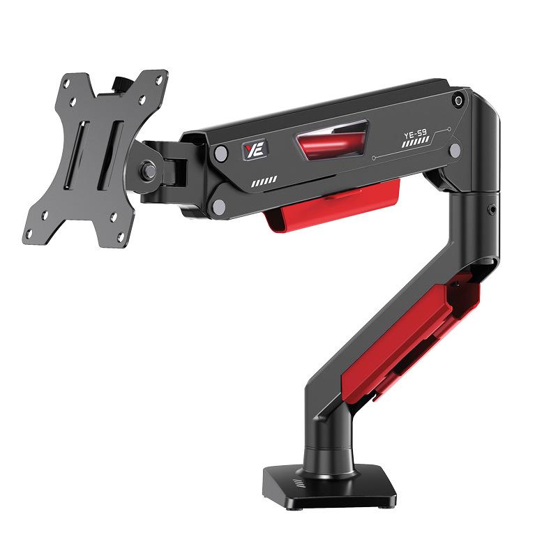 Soporte de Monitor Ajustable con Brazo Mecánico y Base Portátil