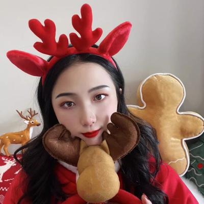 Yousheng Christmas Antler Hairband Elastic Anti-slip Plush Fit for All Ages Christmas Hair Accessories Holiday Party Decoration Costume Festive
