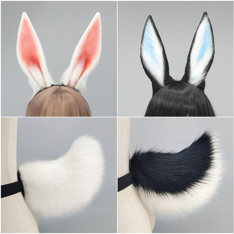 COS Props Comic Exhibition Performance Simulation Beast Ear Rabbit Headdress Gongsun Li Rabbit Ear Headband Accessories