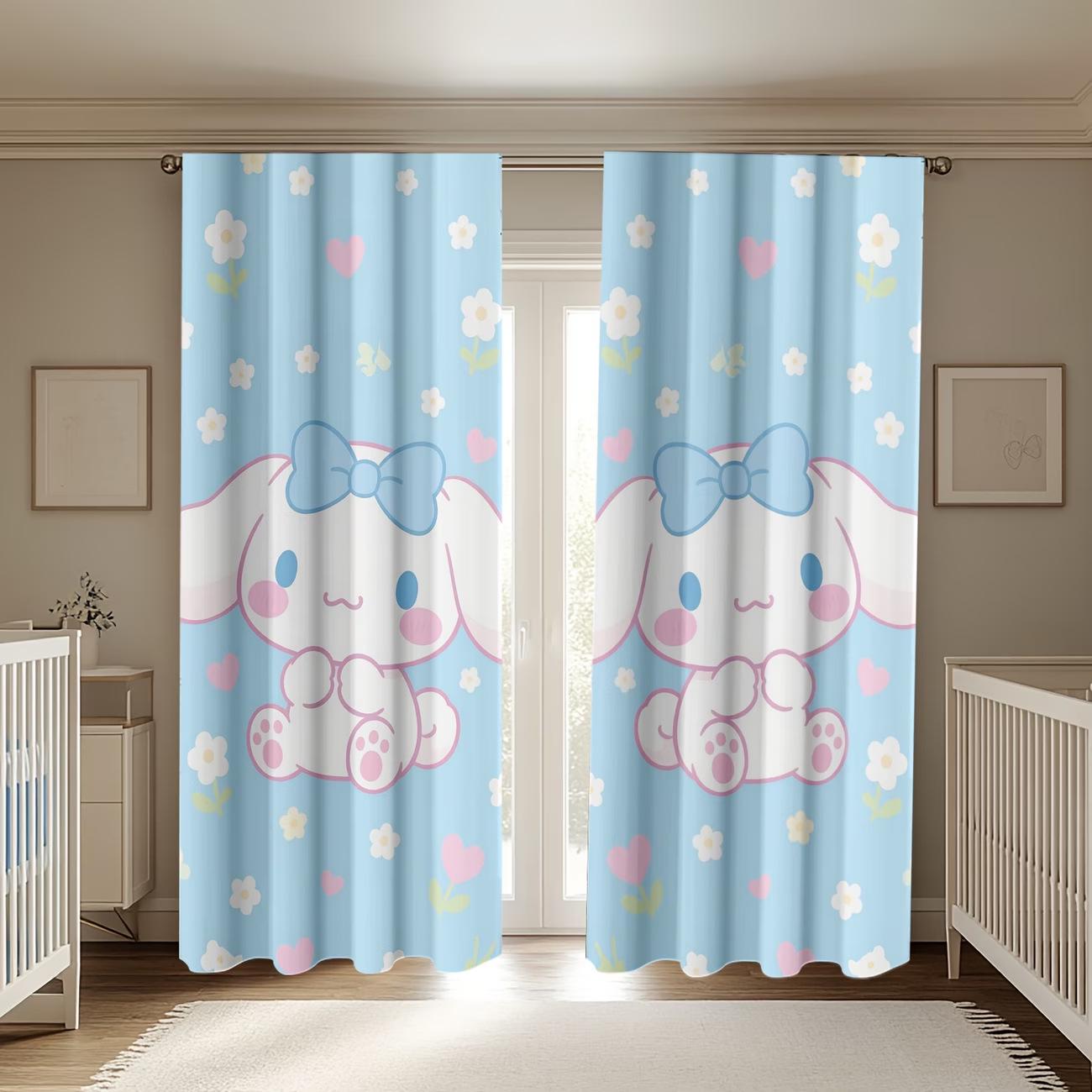 

Adorable Anime Dog Blackout Curtains for Bedroom, Kitchen, and Bathroom Polyester 55x150cm (2 panels)