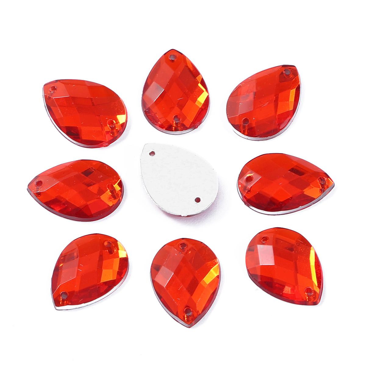 

7x10, 8x13, 13x18 мм 50/100 шт. Акриловая сетчатая поверхность с двумя отверстиями в форме капли, бриллианты, сделай сам, хобби, домашняя жизнь, аксессуары для одежды 13x18mm 50pcs