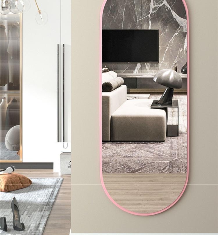 Wall-Mounted Full-Body Dressing Mirror for Girls' Bedroom - No Drilling Required, Insta-Worthy Fitting Mirror