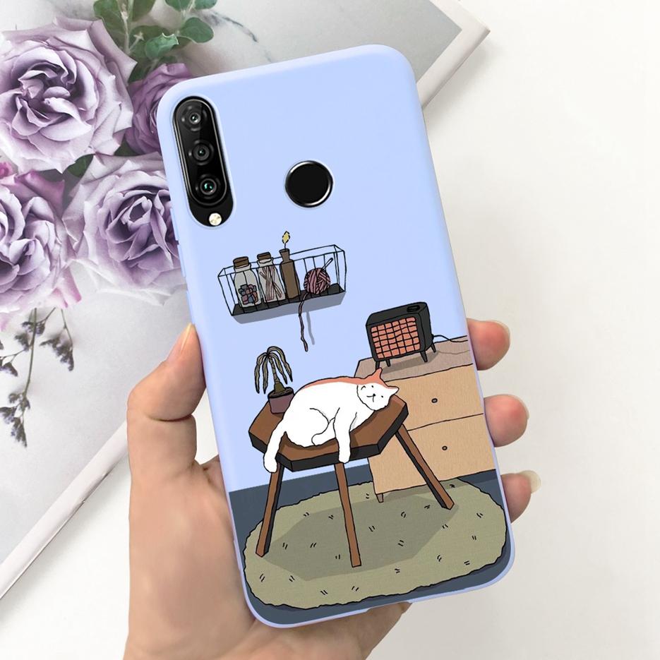 For Huawei P30 Lite Case Cute Fashion Carton Cover Soft Silicone Phone Case For Huawei P30 Pro P 30 Lite P30Lite Back Cover Bags