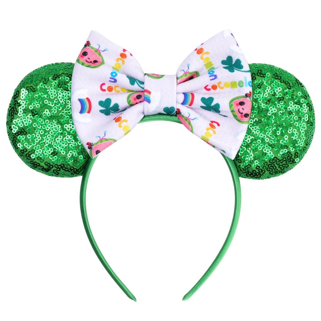 Mode St. Patrick Glitzer Mausohren Stirnband Mädchen Pailletten Haarschleife Festival Haarband Party DIY Haaraccessoires Mujer
