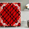 Black Red Diamond Shower Curtain Waterproof Fabric Bathroom Decor Customizable Size Modern Design Home Decoration 3D Printing Cu