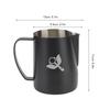 Frothing Cup Prevent Spilling 304 Stainless Steel Milk Frothing Pitcher with Handle for Coffee Making 600ml