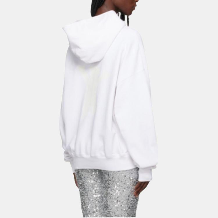 WE11DONE FW22 Bear Print Solid Color Sweatshirt Unisex Sweatshirt Ivory WD-TH3-22-727-U-IV