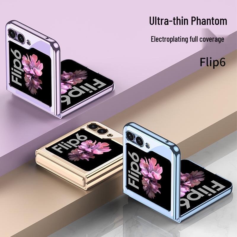 Samsung Z Flip6 Electroplated Transparent Ultra-Thin Anti-Drop Case for Foldable Screen
