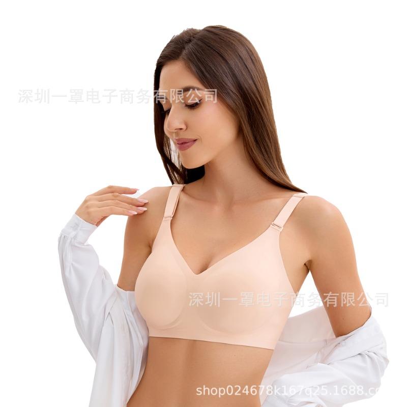 Women S Plus Size Thin Wireless Push Up Seamless Comfort Bra