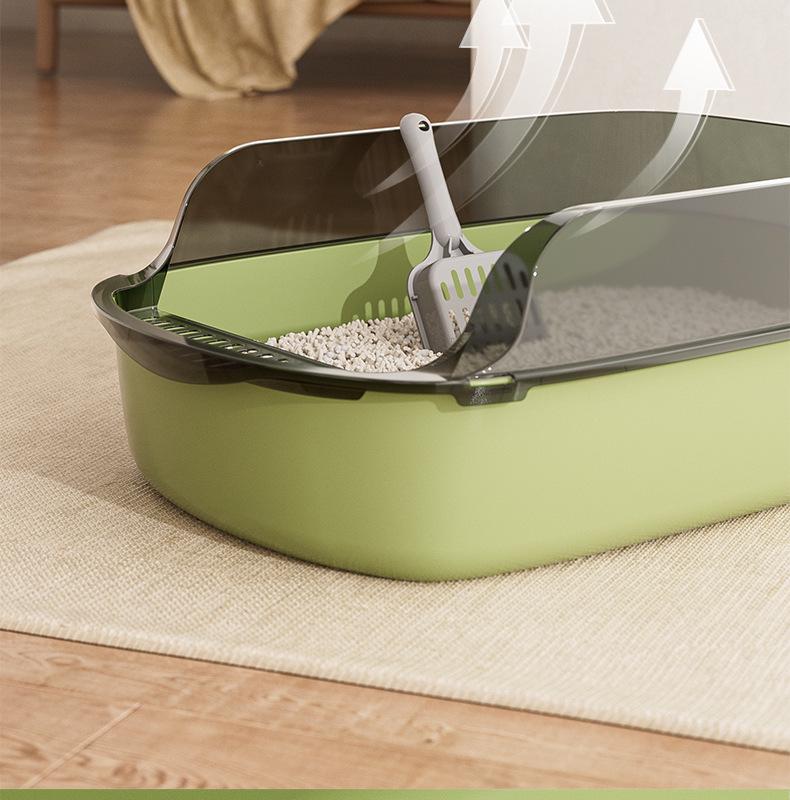 Extra Large High-Sided Cat Litter Box - Anti-Splash, Thickened Design