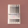 Morandi Color Quick-Dry Ballpoint Pen Set - High-Value Student Neutral Pen in Black
