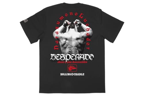 New Japan Pro-Wrestling El Desperado x ROLLING CRADLE RED MASK T-Shirt, Size M, 6012102639