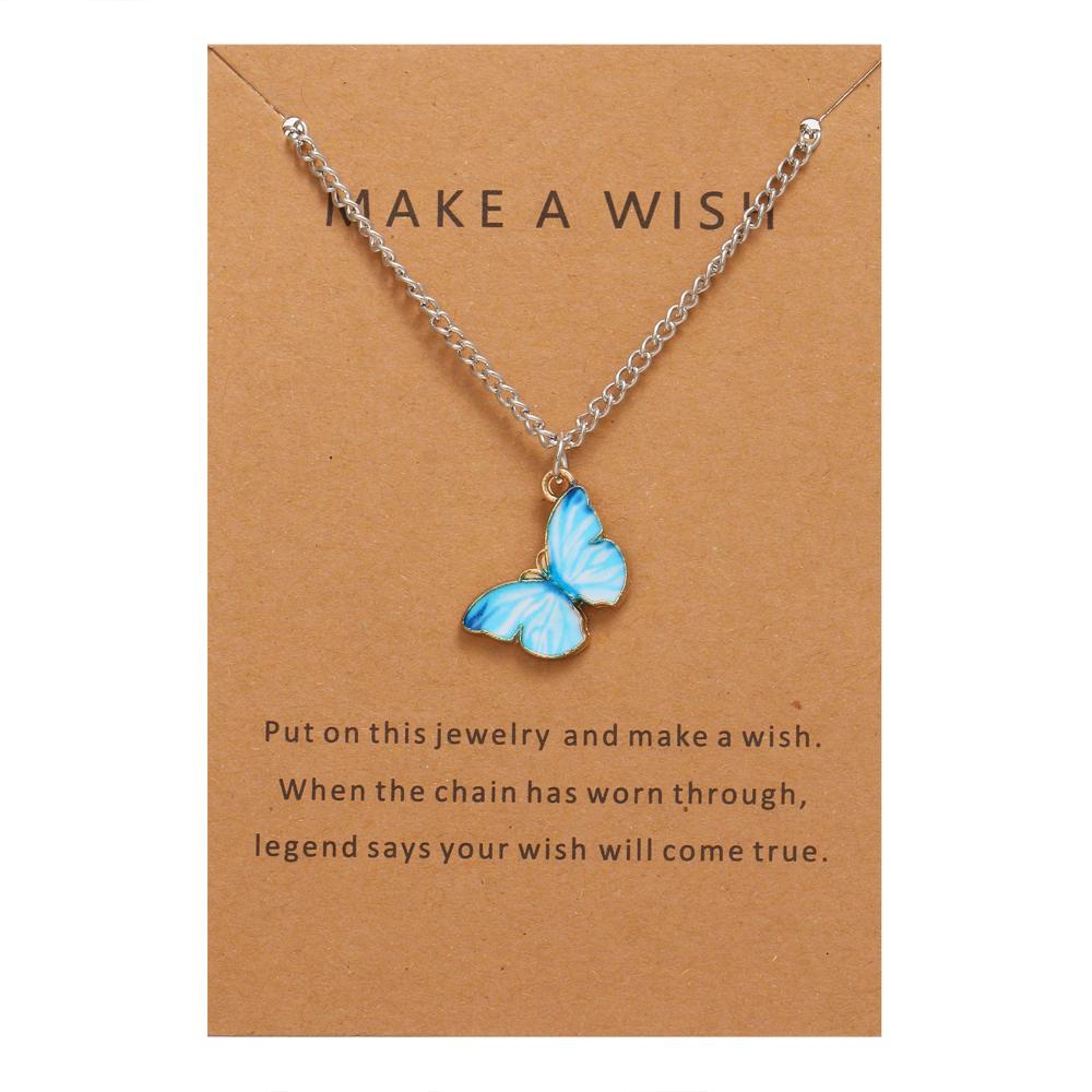 Halskette mit Schmetterlingsanhänger, weibliche kalte Wind-Temperament-Schlüsselbeinkette