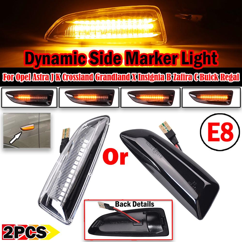 2PCS Led Dynamic Side Marker Turn Signal Light Sequential Blinker For Opel Astra J Astra J K Zafira C Insignia B Grandland XTurn Signal 2