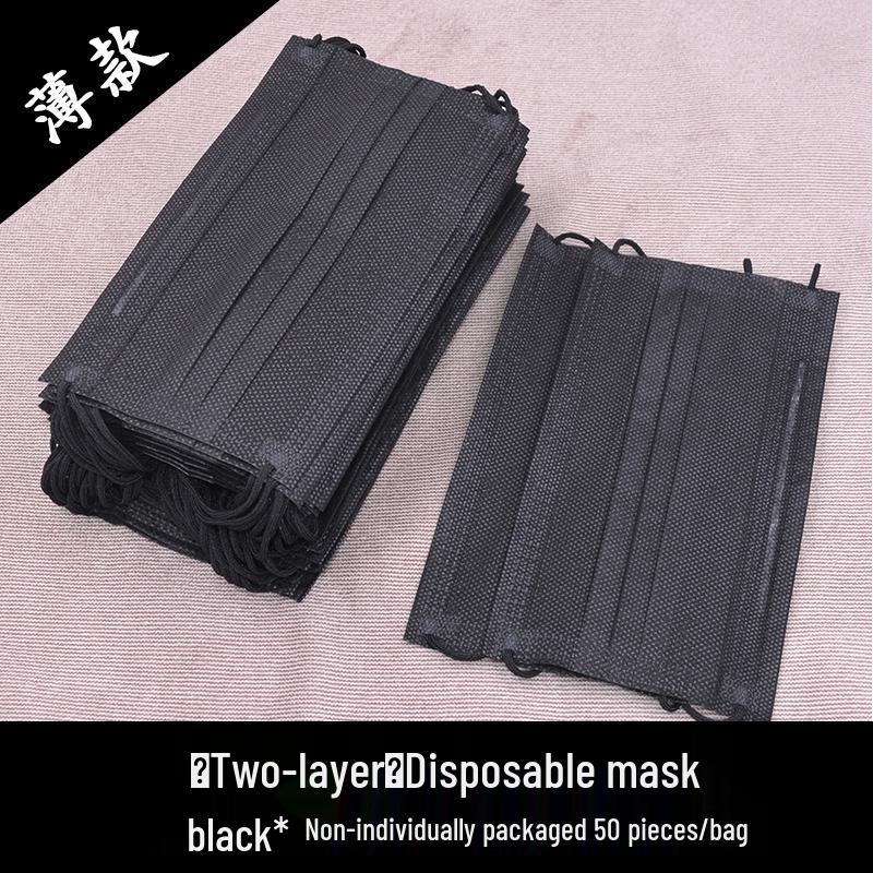 Disposable Breathable Summer Face Mask - Single and Double Layer, Black & White