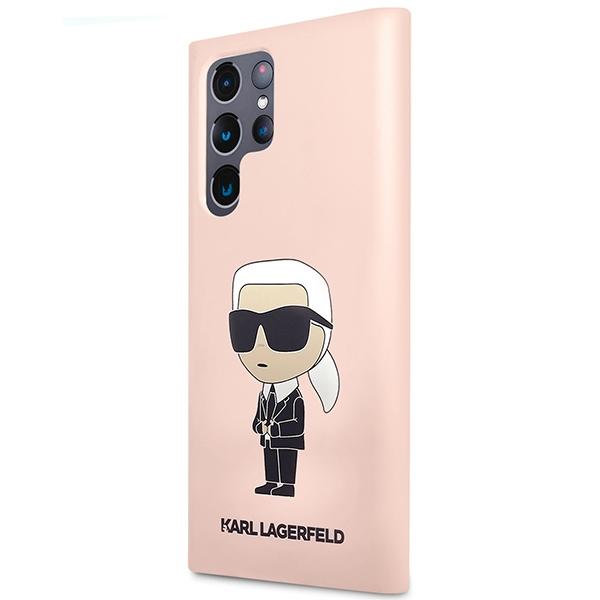 Karl Lagerfeld Klhcs23Lsnikbcp Sam S23 Ultra S918 Hardcase Pink/Różowy Silikonowy Ikonik