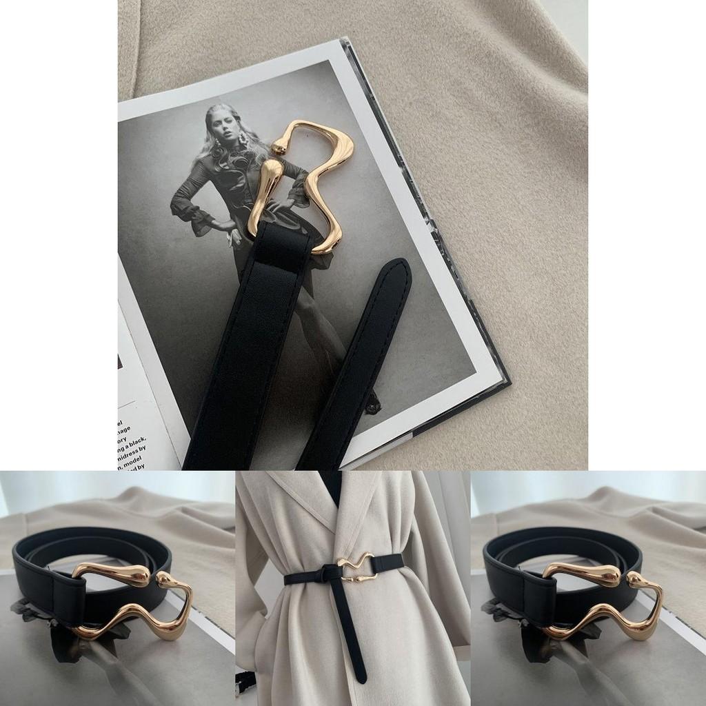 Womens Contemporary Black Suit Jacket With Elegant Belt For Stylish Fall Looks