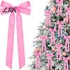Reusable Christmas Party Supplies Velvet Ribbon Bow Xmas Pendant, Tree Flannel Ornament, Indoor Wedding Banquet Decor Decorative Retro Style