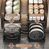 Adjustable Kitchen Cabinet Storage Rack With Slide Out Shelves For Cookware Dishes Spices Metal Construction Tray