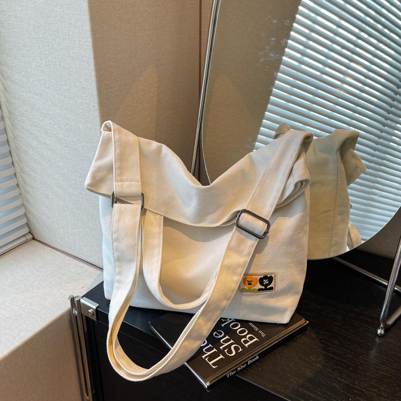 Large capacity women's bag new summer versatile messenger casual portable college student class tote bag