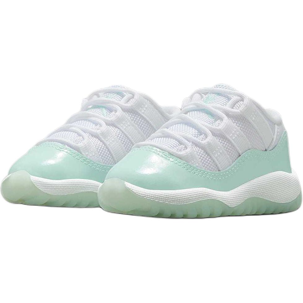 Air Jordan 11 Retro Low TD Igloo Baby-Sneakers Grün Weiß 645107-103