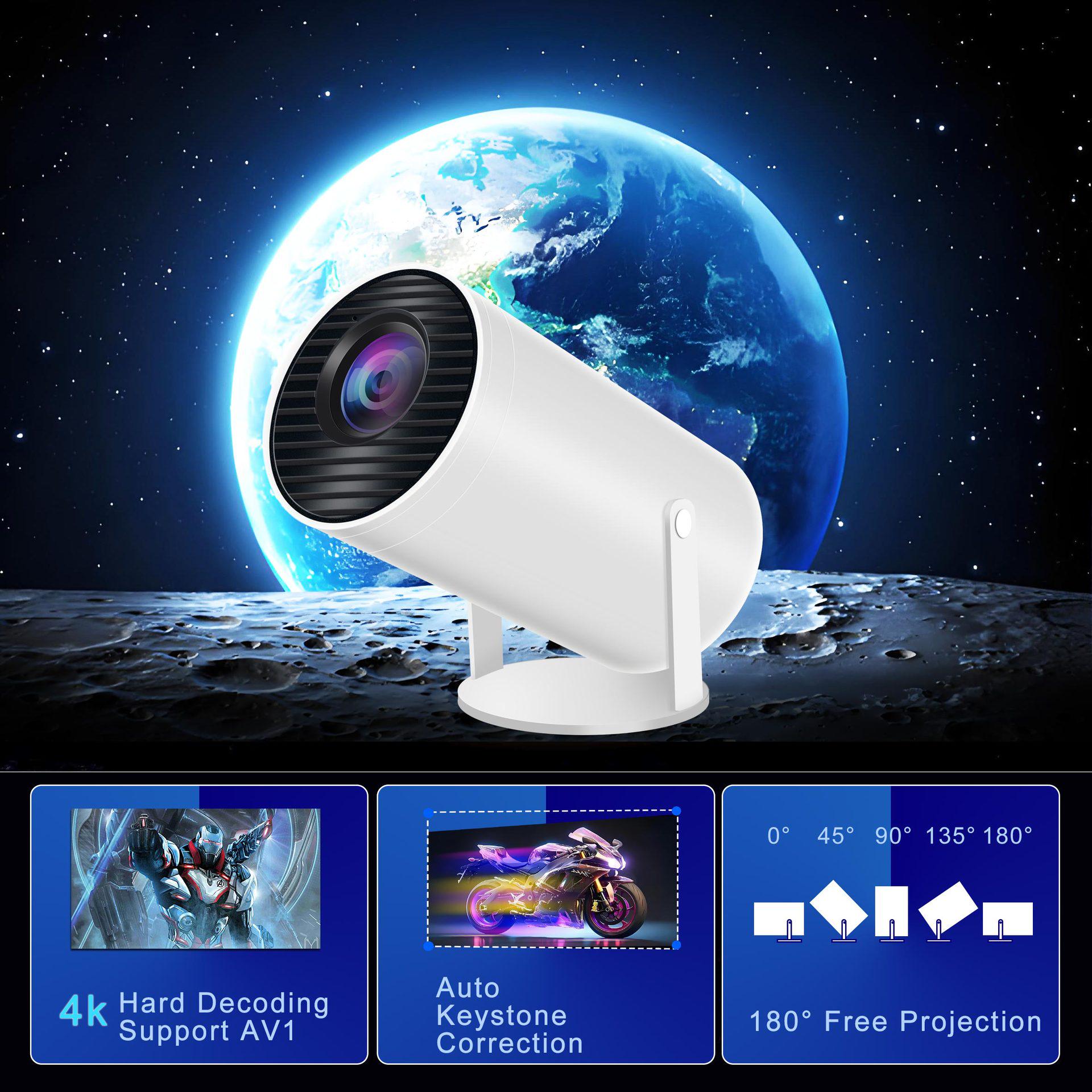 

HY300 HD Portable Wireless Mobile Projector UK Plug білий