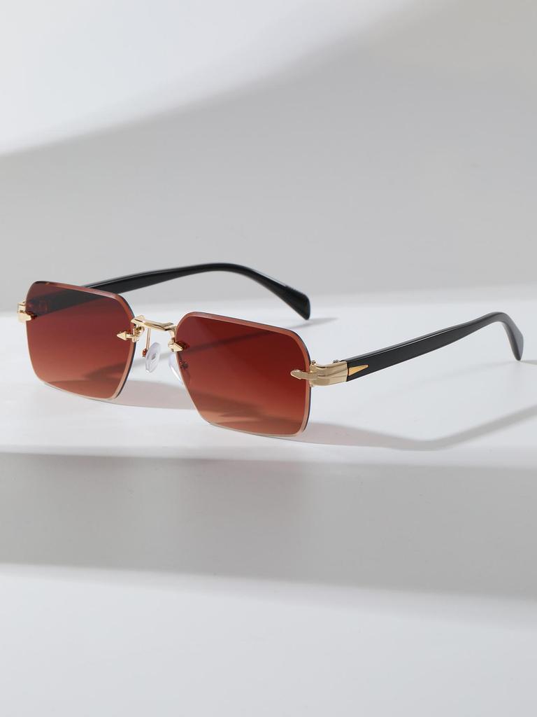 Square Cut-Edge Frameless UV Protection Sunglasses for Men & Women - European & American Style