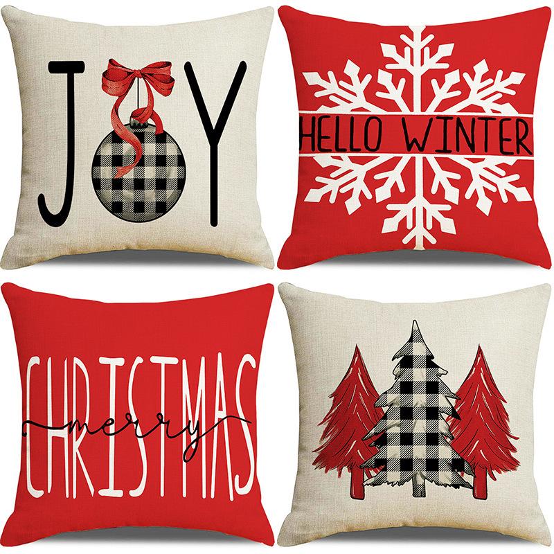 45cm Christmas Four Piece Pillowcase Set  Christmas Decoration Home Decoration 2024 Christmas Decoration