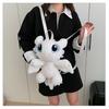 Toothless Plush Double Backpack For Kids With Zipper Closure And Phone Pocket