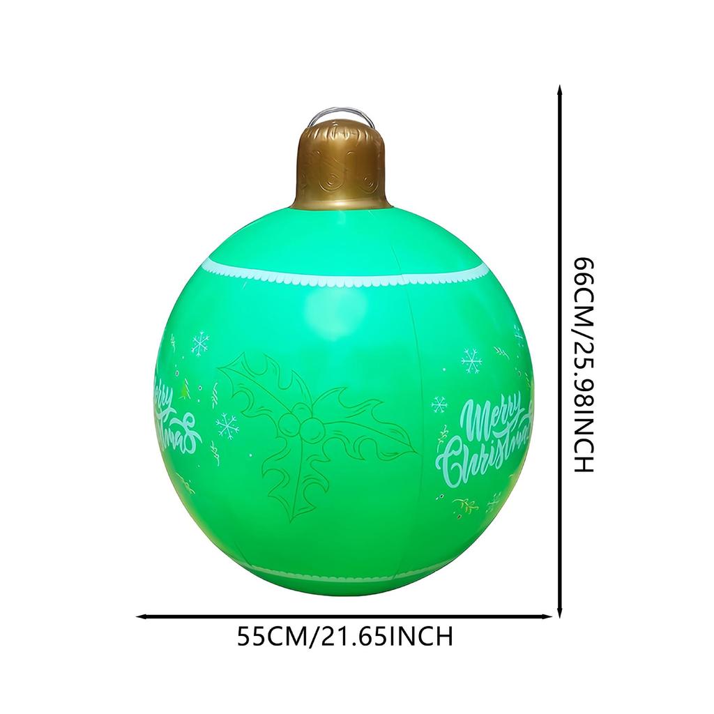 New Plastic Inflatable Christmas Ball - Holiday Decor Ball with Thickened Eco-Friendly PVC