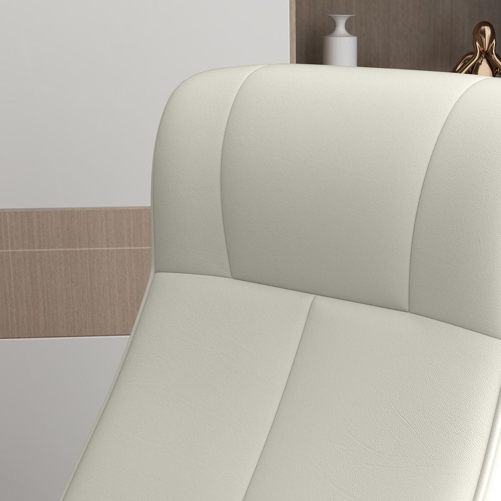 Recliner, TV Armchair with Stool, Swivel, Ergonomic, Microfiber Cloth Look, Up To 150 Kg, Cream White