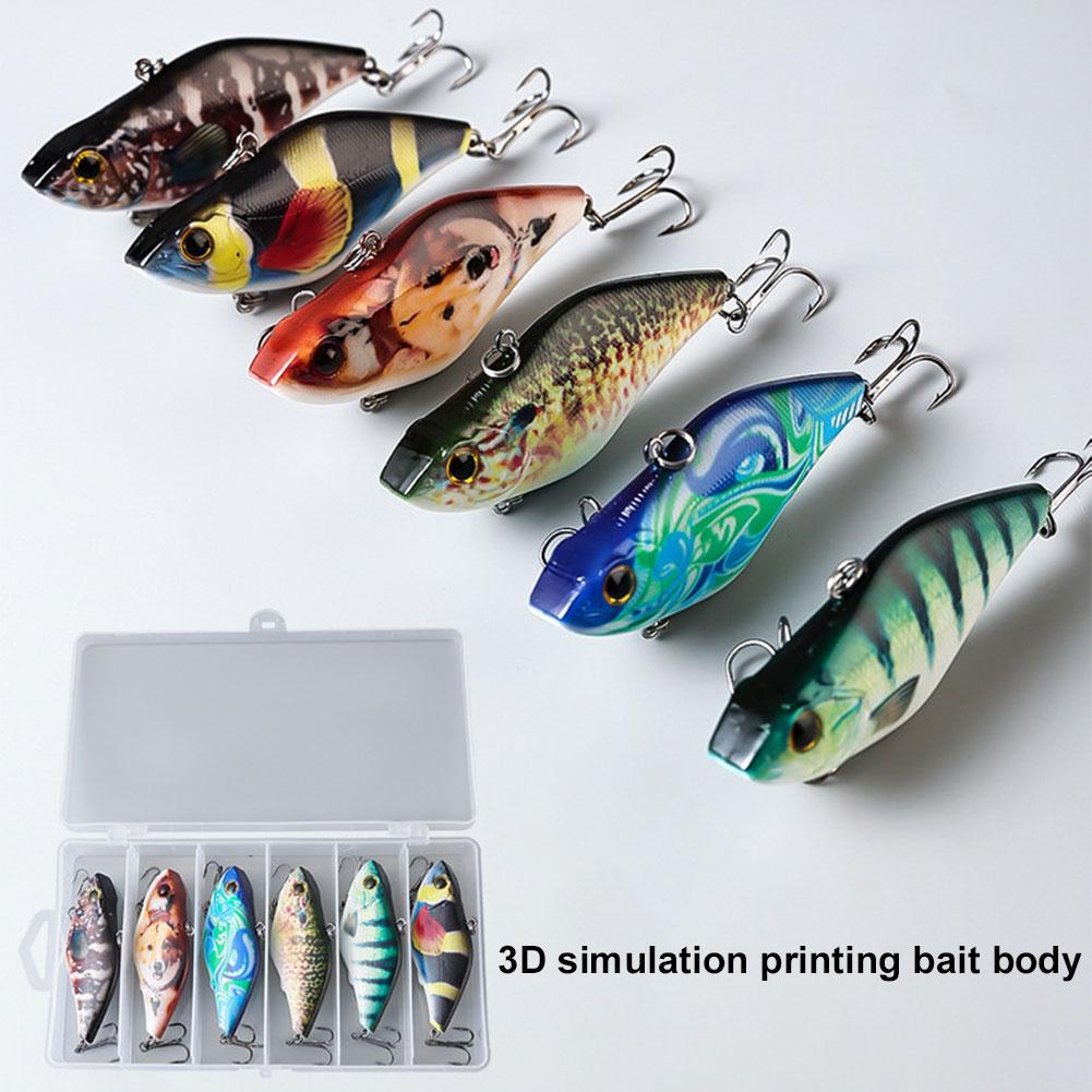 6pcs VIB Lures 7cm 17g Long Casting Sinking Wobbler Swimbait Artificial Bait for Saltwater Fishing