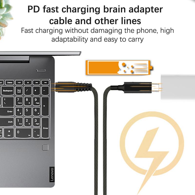 65/100W Τύπου C Συνδετήρας Τροφοδοσίας DC Υποδοχή Καλώδιο Κορδόνι USB Τύπου C σε Universal Γρήγορης Φόρτισης Για Φορητό Υπολογιστή Lenovo Asus Hp Acer