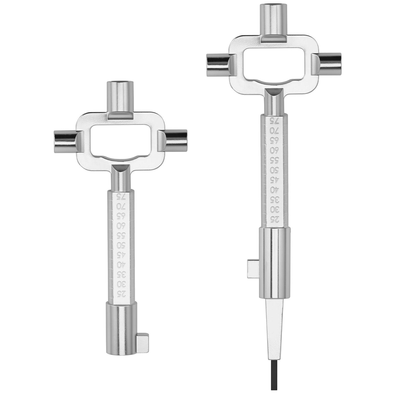 2Pcs Locksmith Tool Multi Purpose Lock Cylinder Gauge Cam Turner Spindle Turner Removal Cylinder Locksmith Tool Accessories