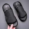 Fashion Men Sandals 2024 Breathable Weaving Men Summer Sports  Shoes Man buffer Casual Beach Slippers Comfortable Barefoot Sandals Homme
