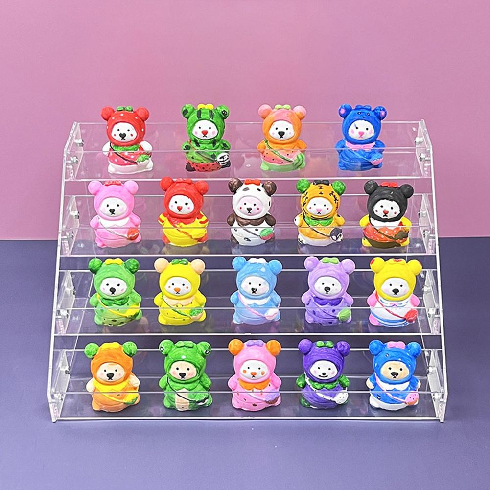4-Tier Organizer Acrylic Display Stand Compact Dimensions